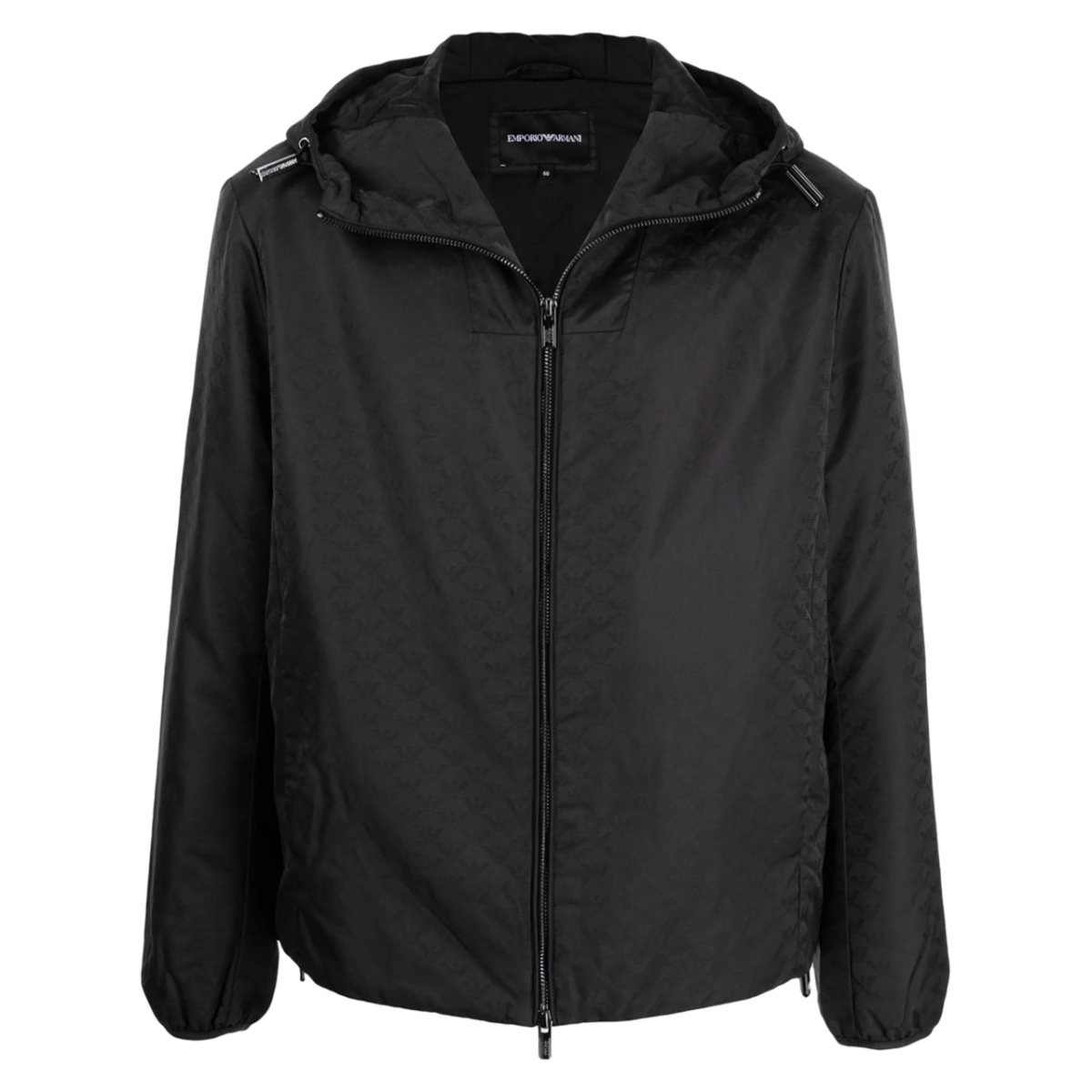 zip-up hooded jacket