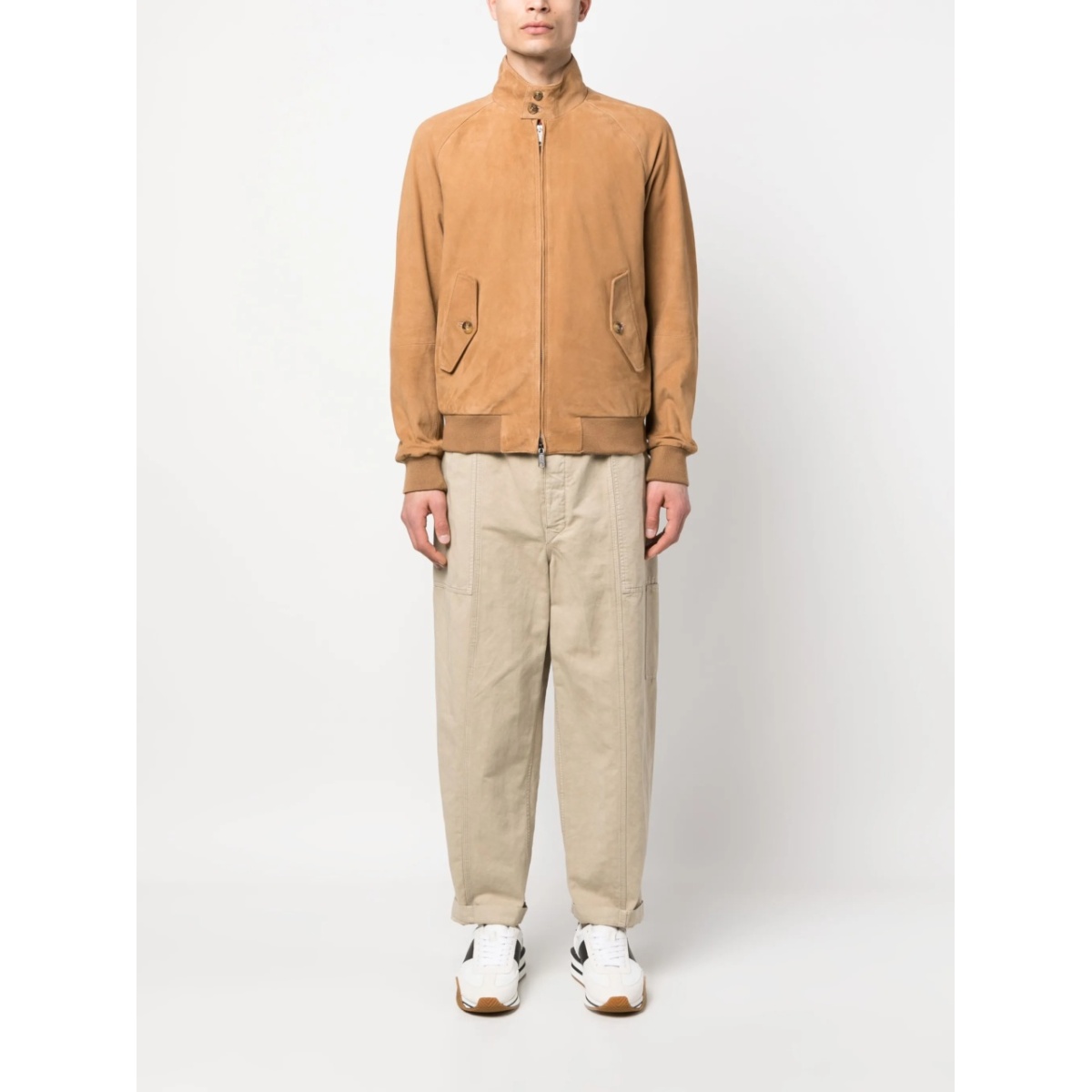 zip-up suede leather jacket - Img 2