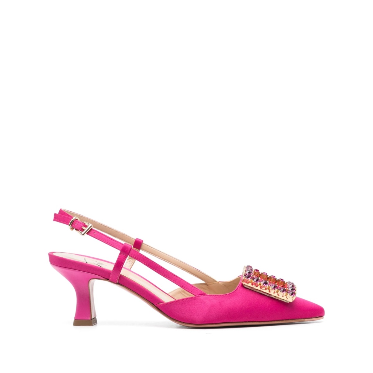 50mm crystal-buckle pumps