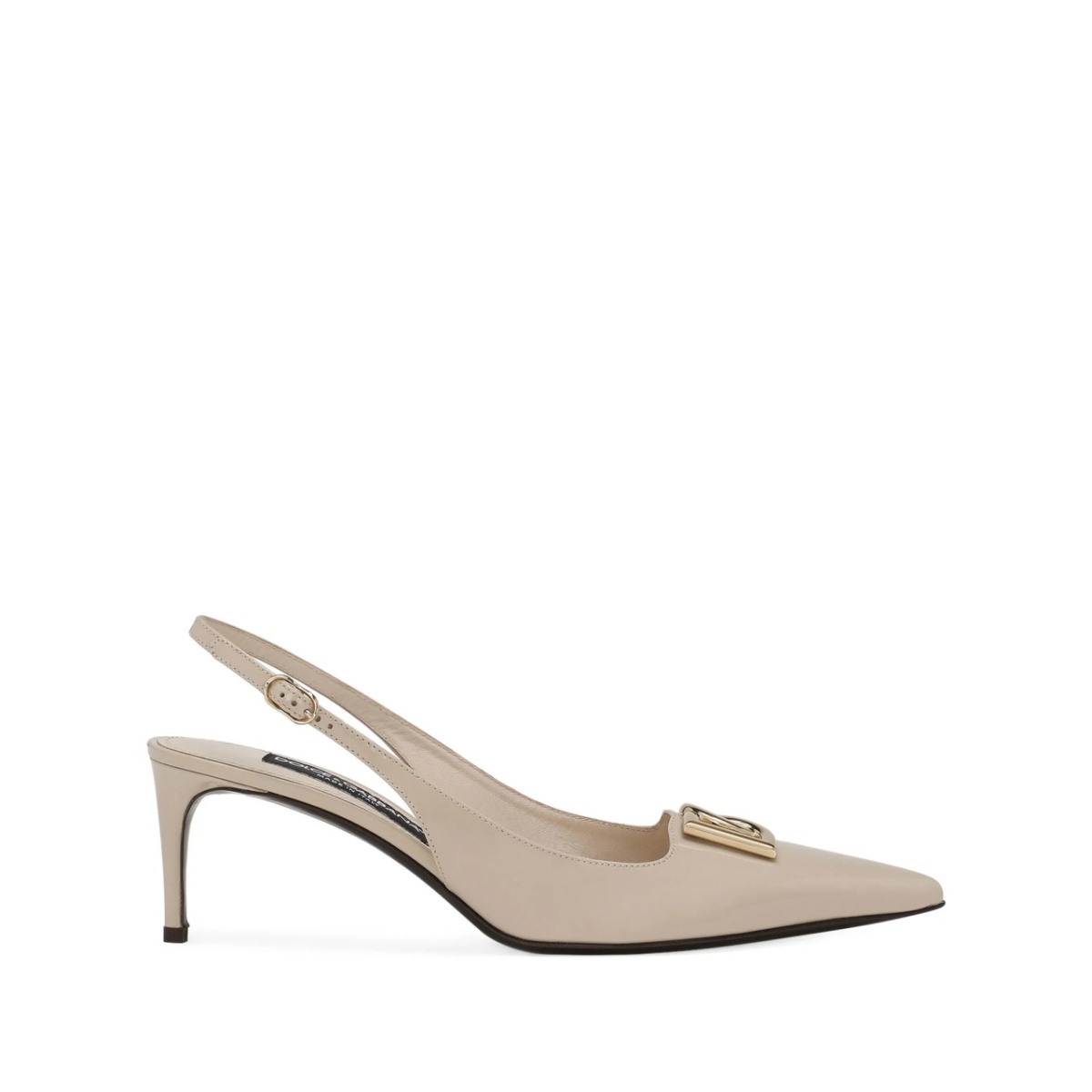 60mm logo-plaque slingback pumps