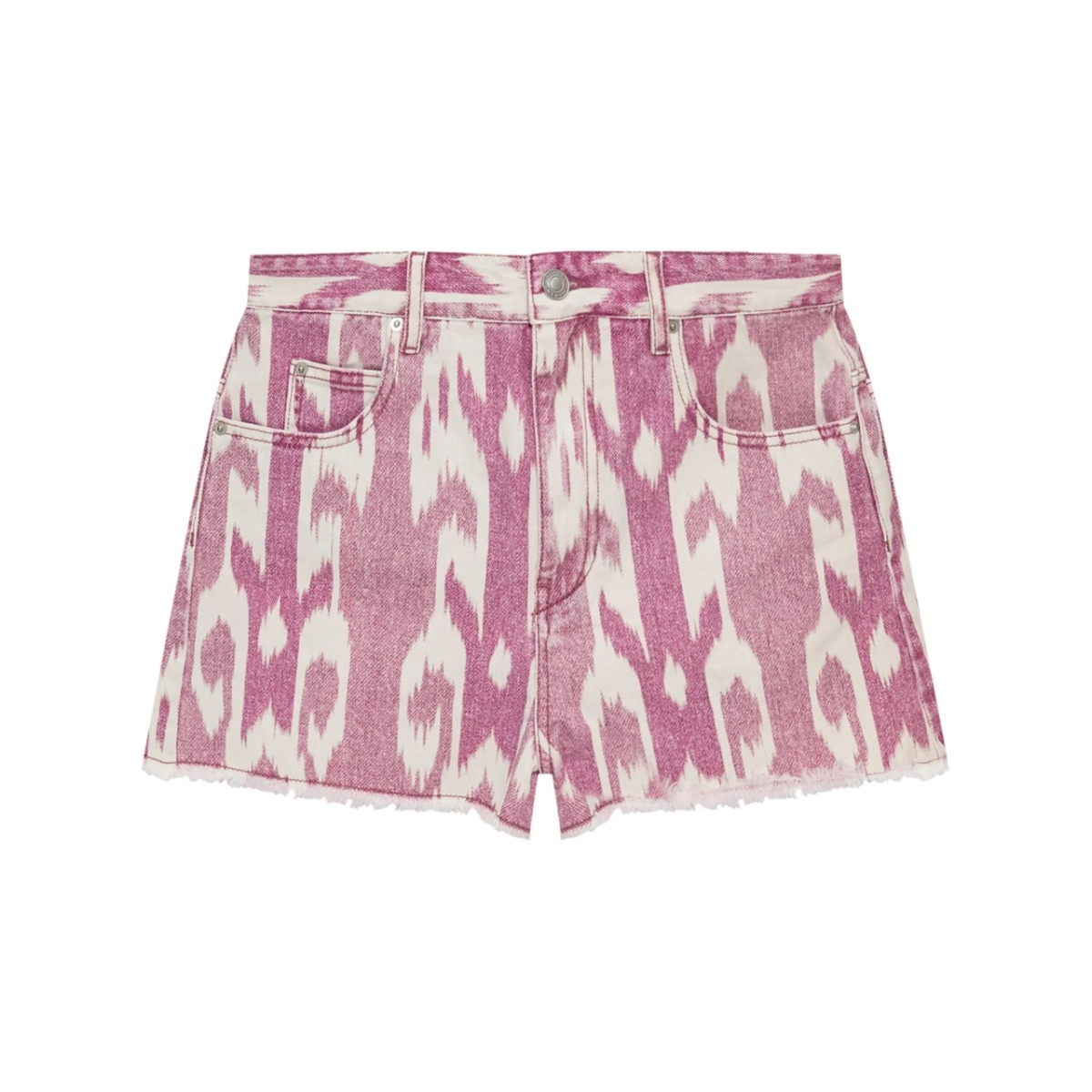 abstract-pattern print shorts