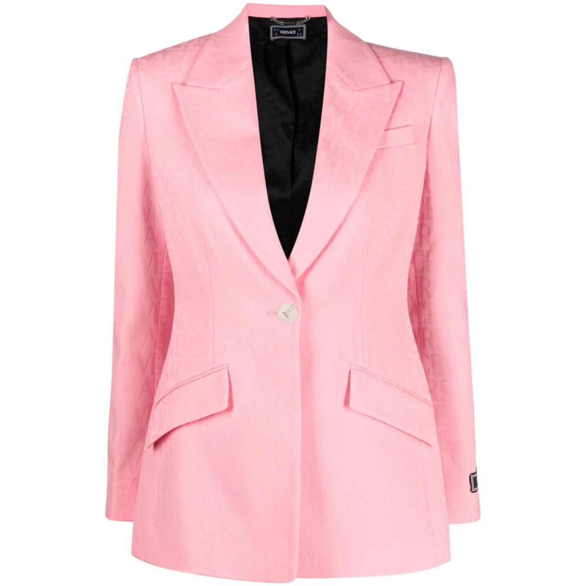 Allover-jacquard wool blazer