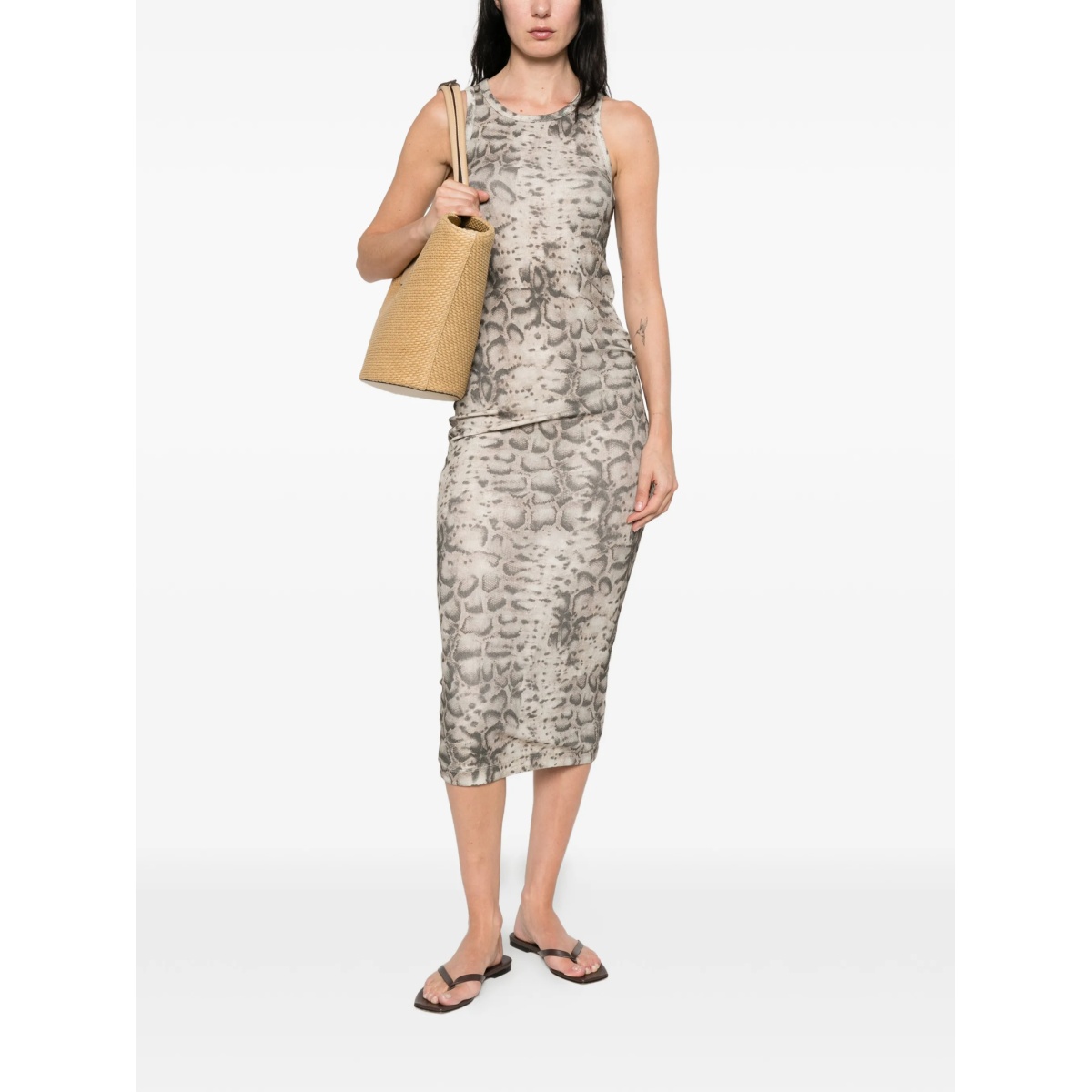 animal-print midi dress - Img 2