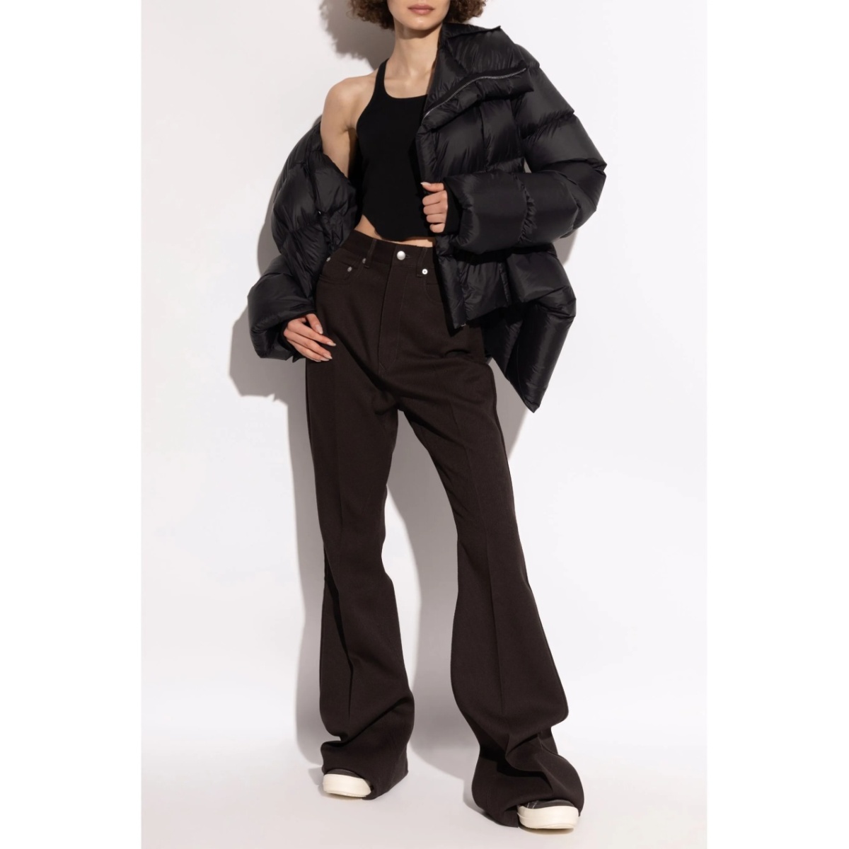asymmetric cotton cropped top - Img 2