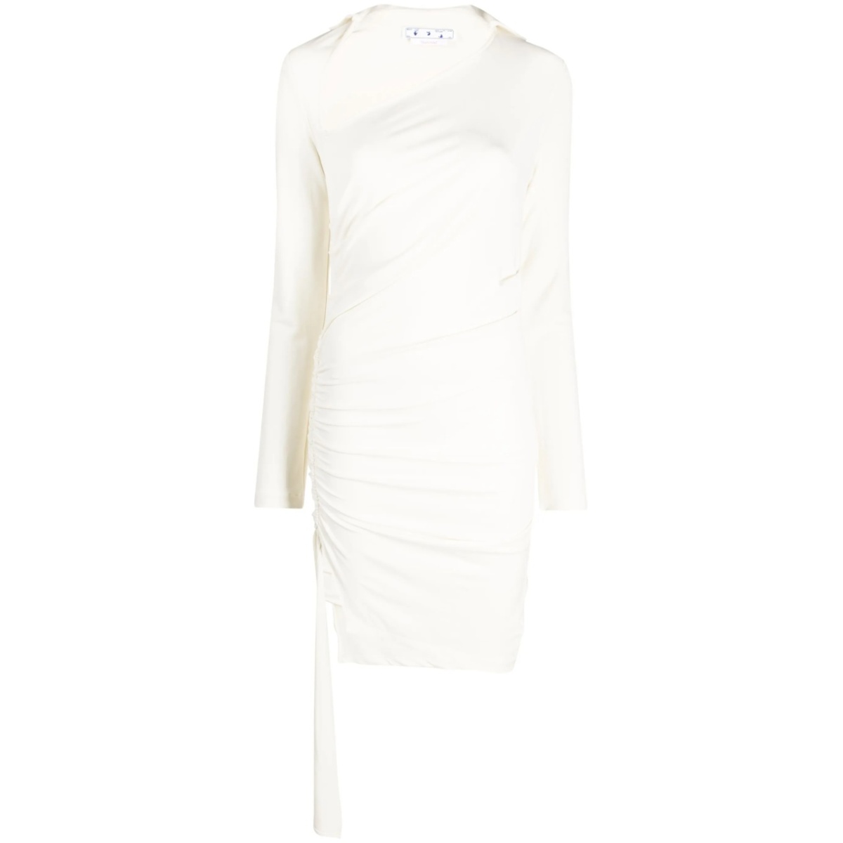 asymmetric ruched minidress