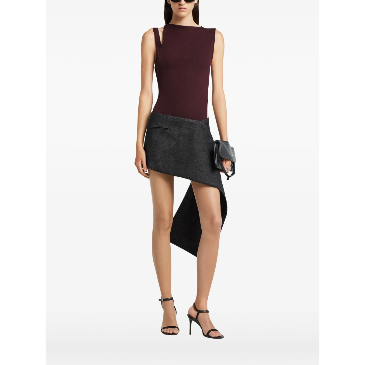 asymmetrical-neck vest - Img 2