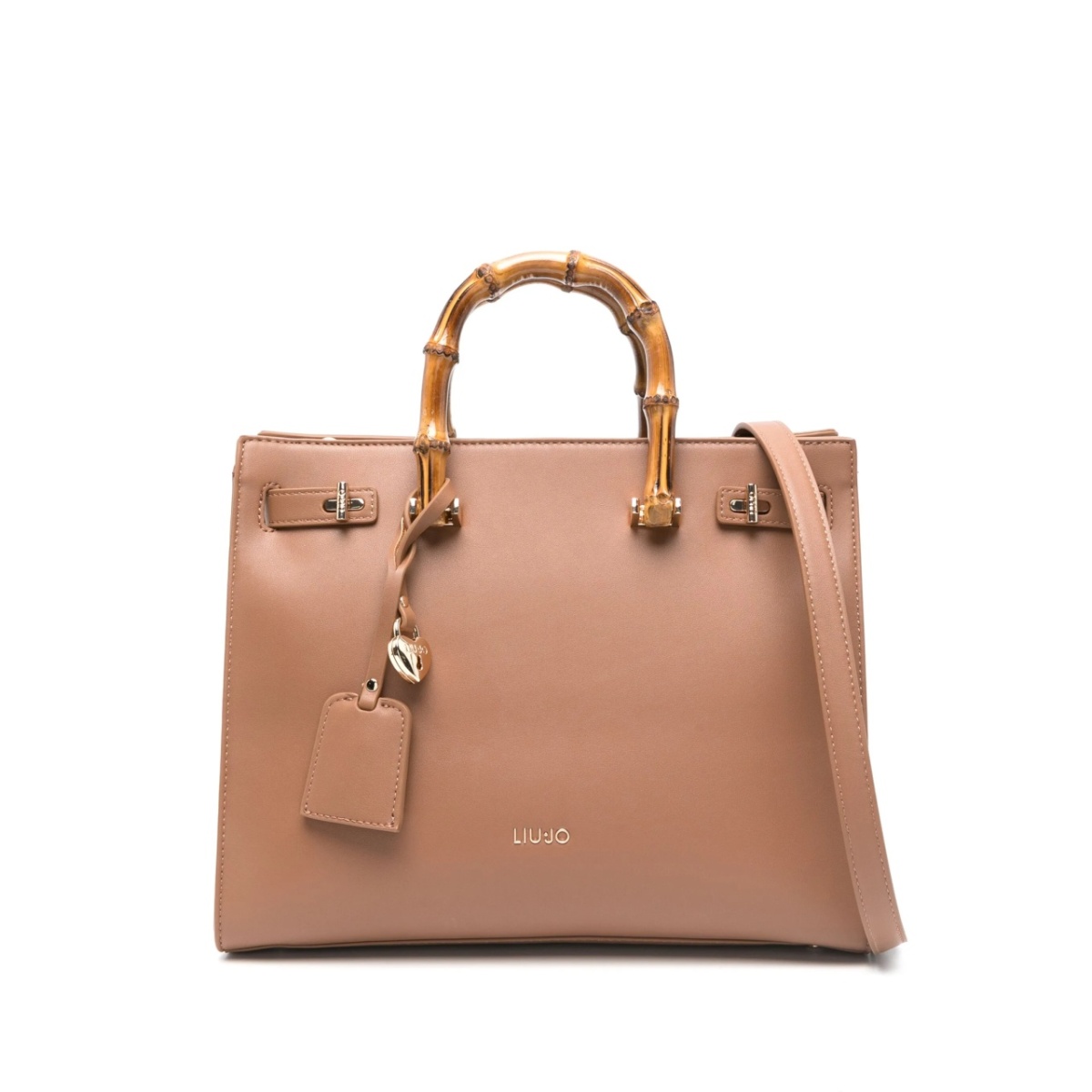 bamboo-finish-handles tote bag
