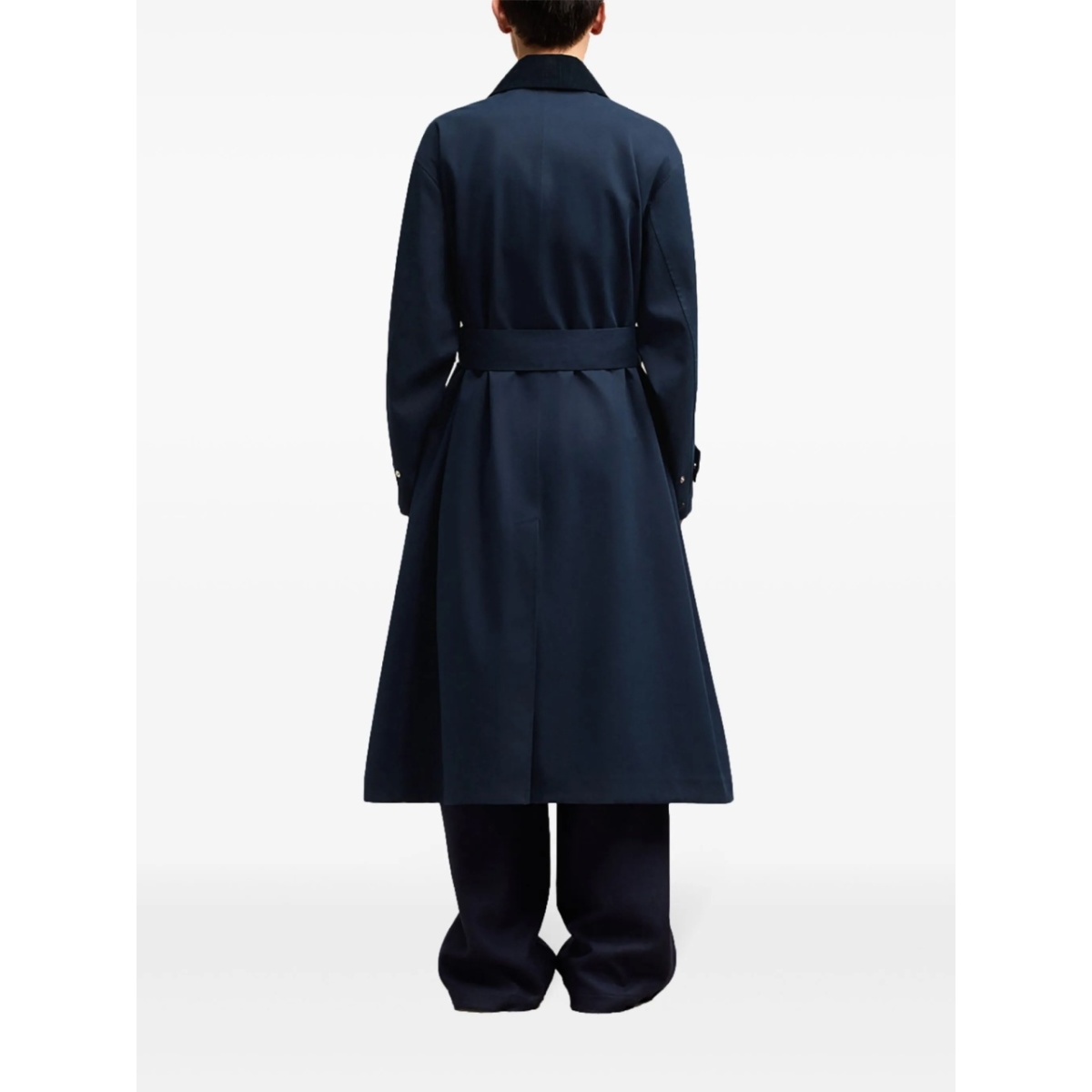 belted cotton trench coat - Img 4
