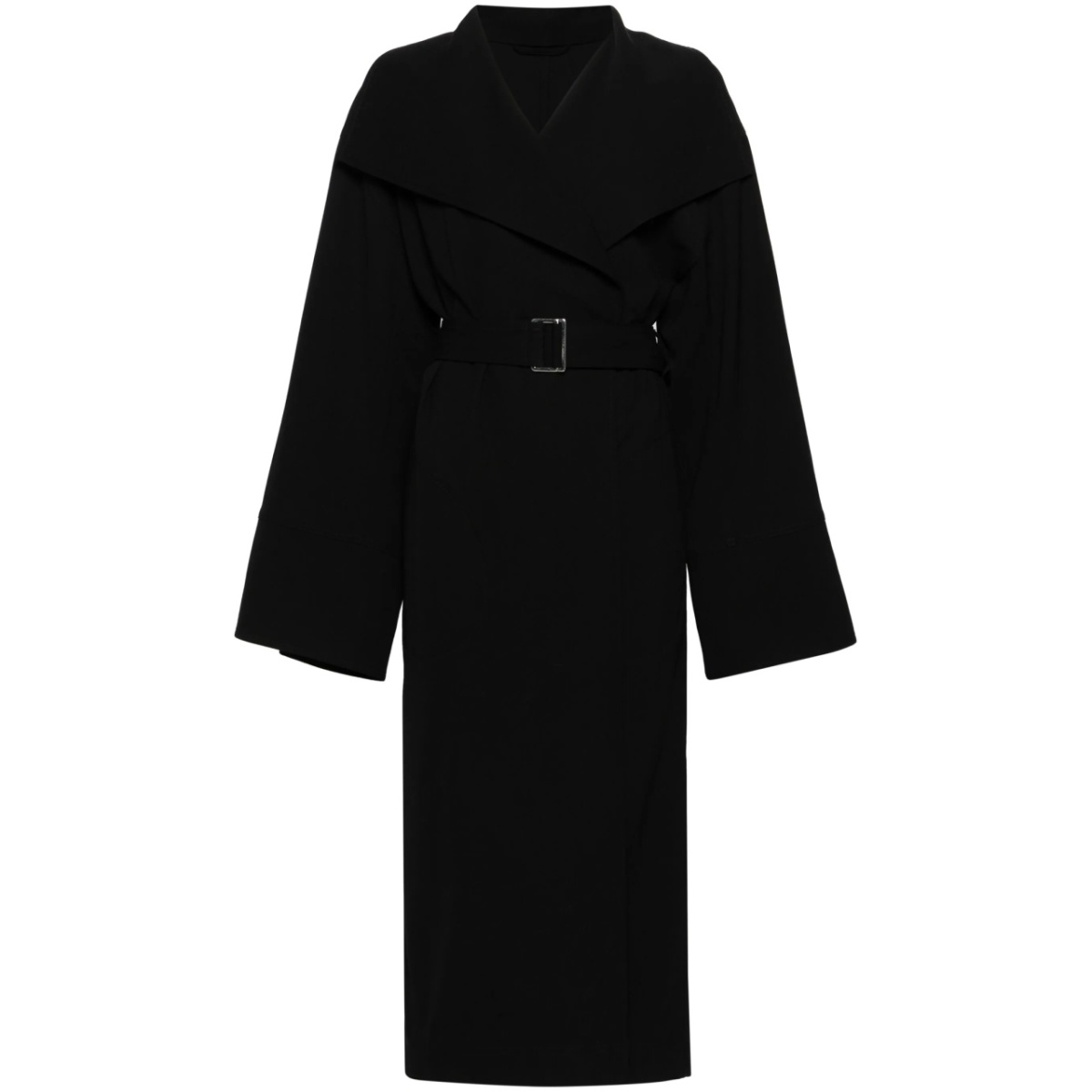 belted twill coat