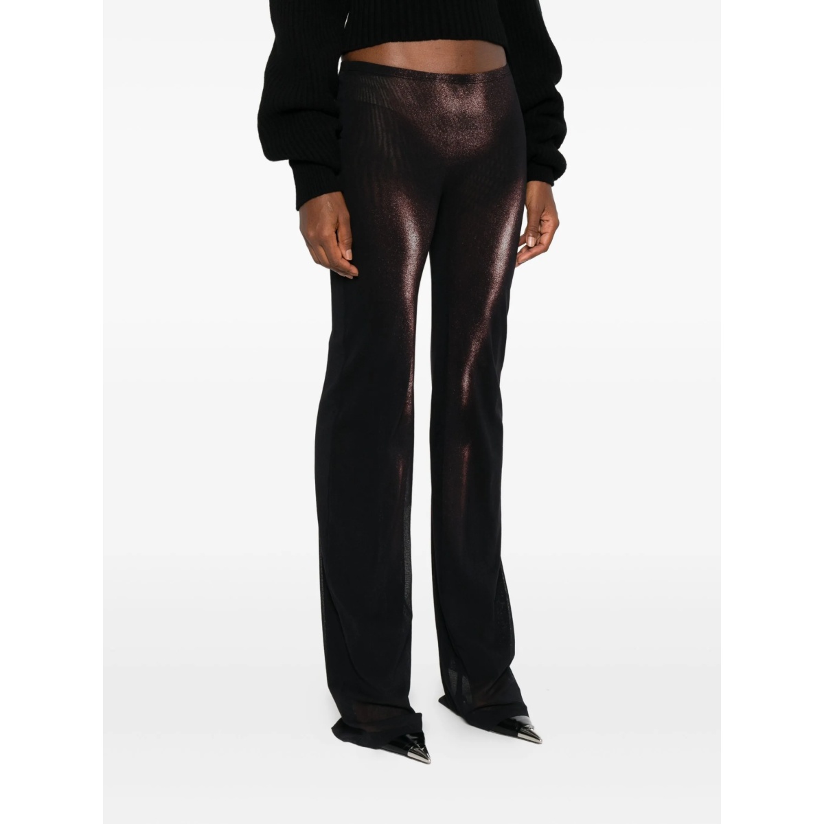 body-print mesh trousers - Img 3