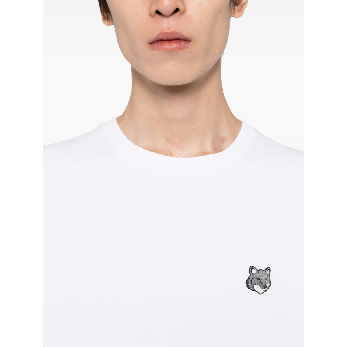 bold fox head patch T-shirt - Img 4