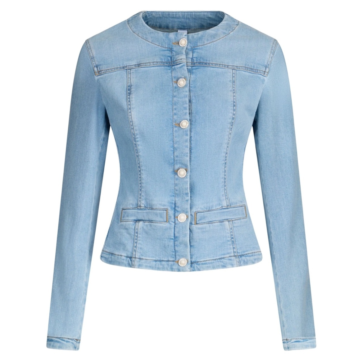 button-down denim jacket