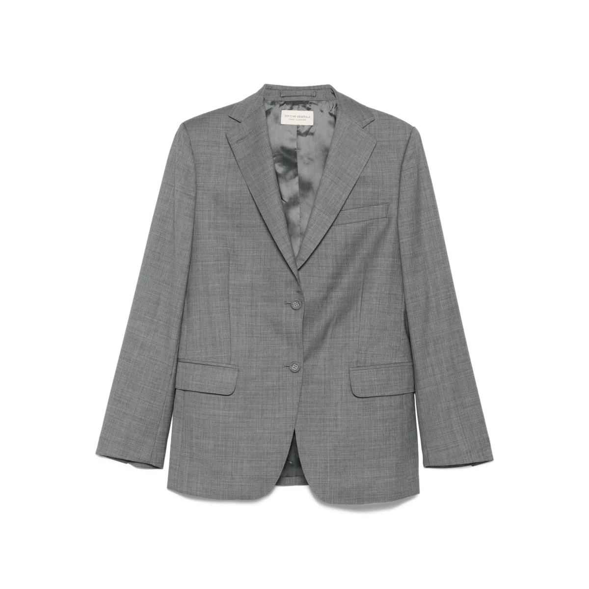 button-fastening single-breasted blazer