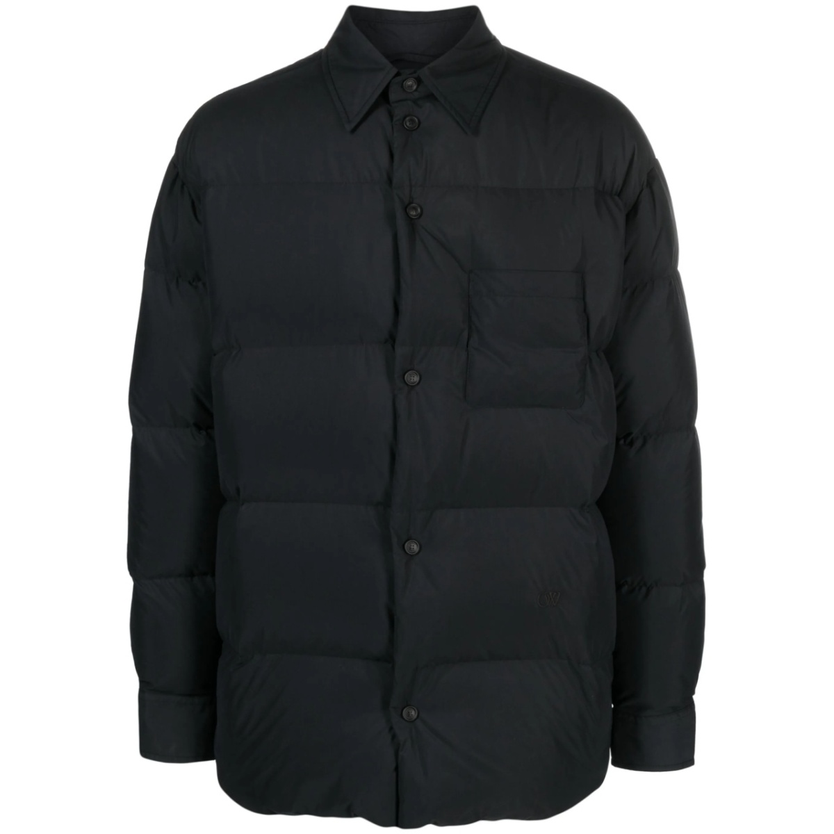 button-front puffer jacket