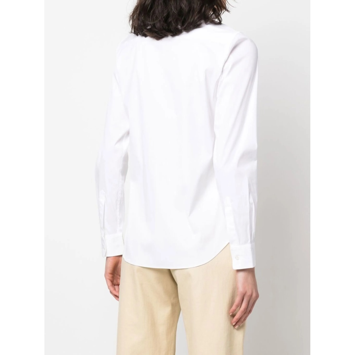 button-up curved-hem shirt - Img 4