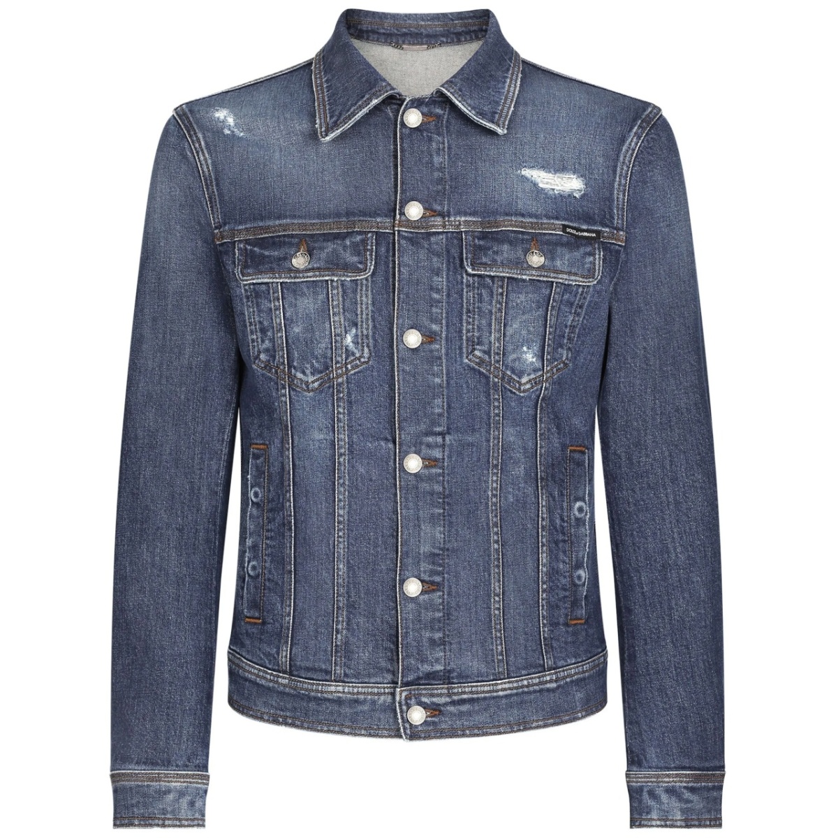 buttoned denim jacket
