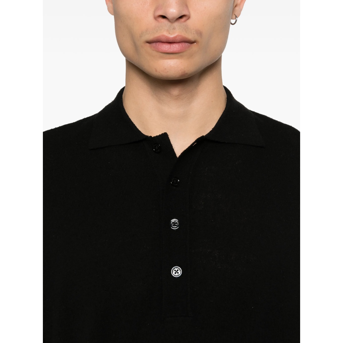 buttoned short-sleeve polo shirt - Img 5