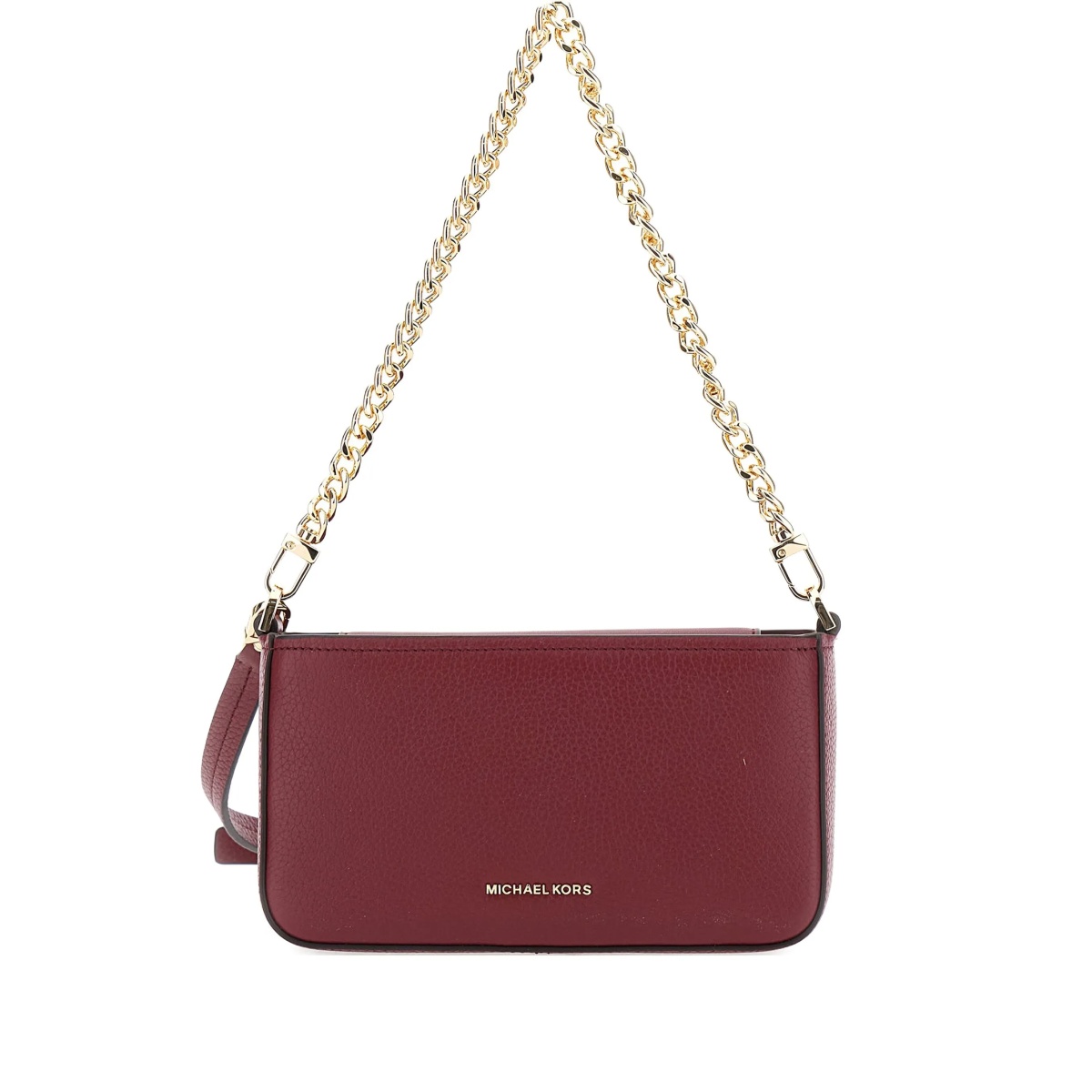 chain-strap leather shoulder bag