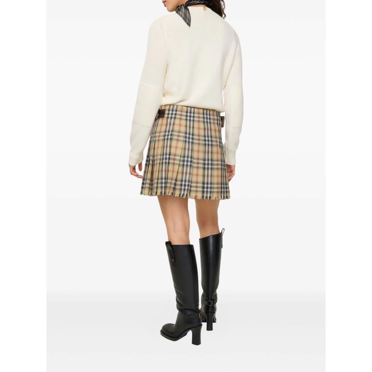 check-fringed mini kilt - Img 3
