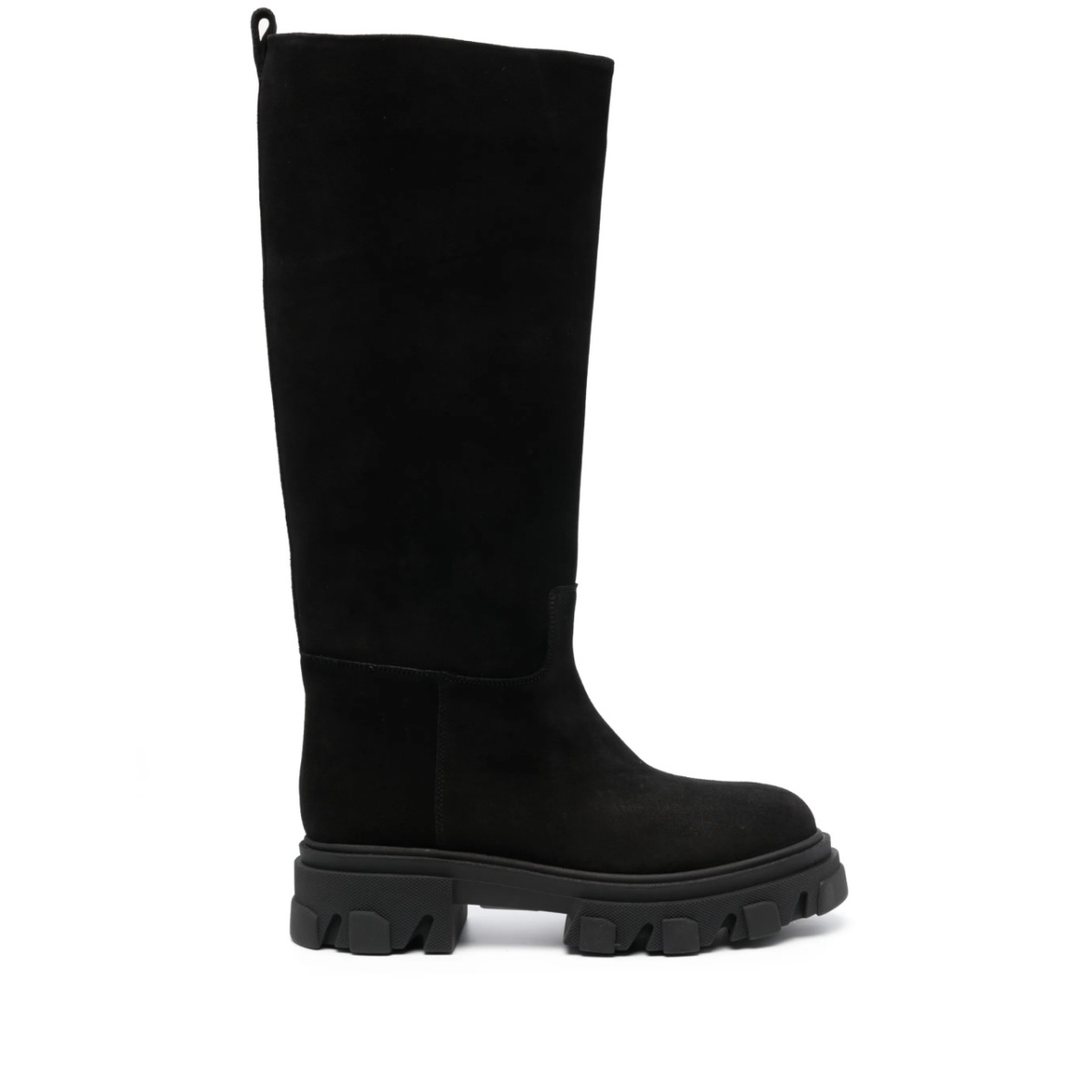chunky-sole suede boots