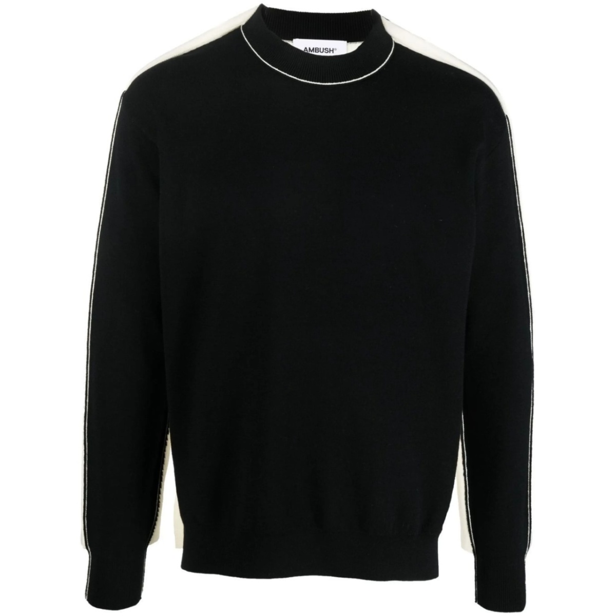 colour-block crew-neck jumper