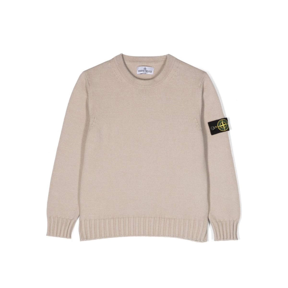 Compass-patch cotton-blend jumper