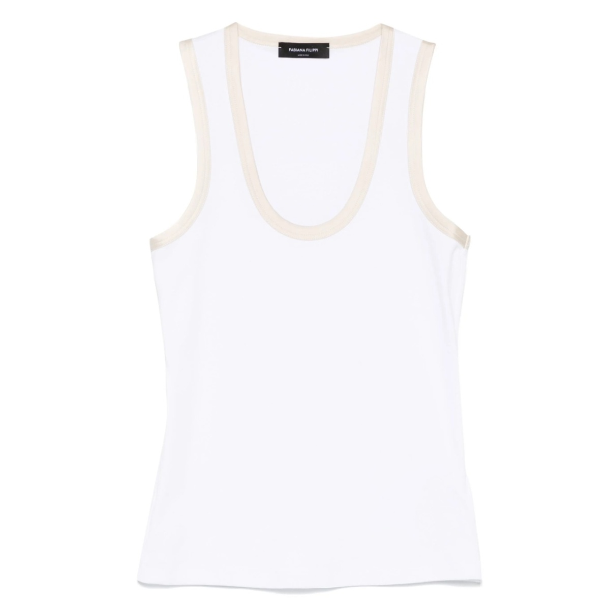 contrasting-border tank top