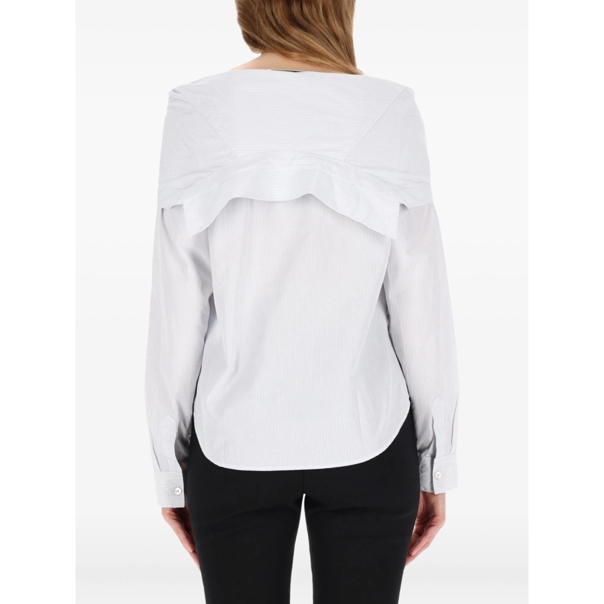 cotton off-shoulder shirt - Img 4