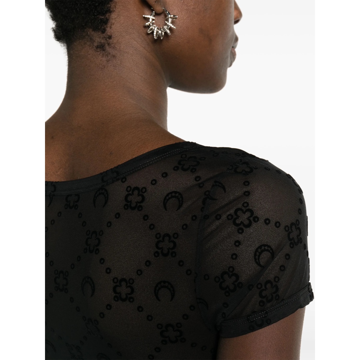 Crescent Moon-motif mesh top - Img 5