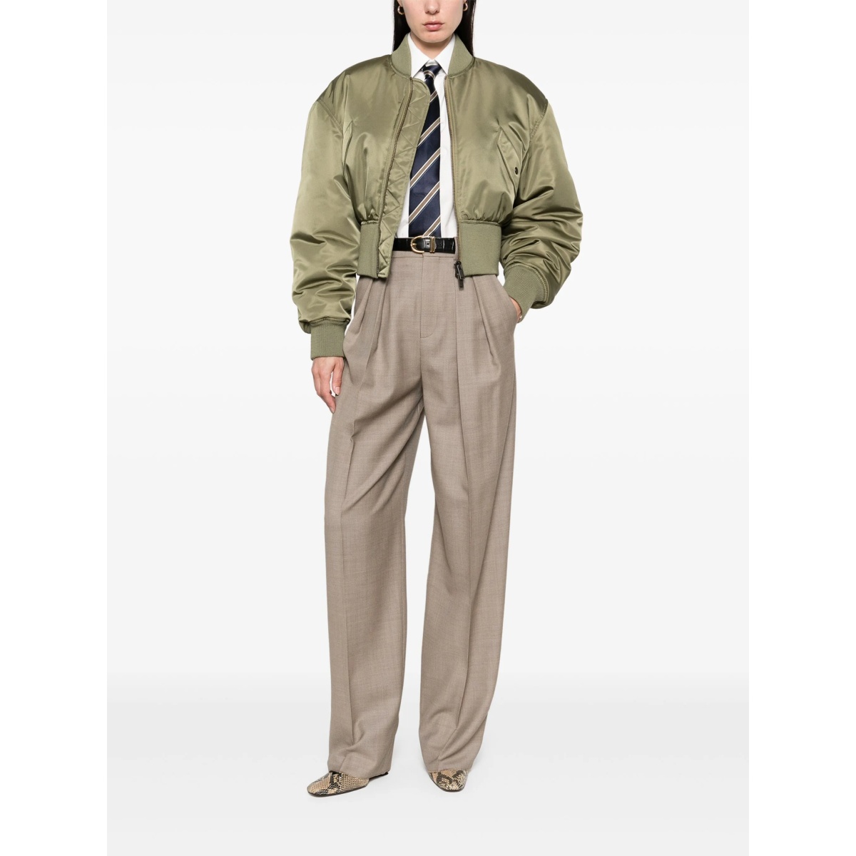 cropped bomber jacket - Img 2