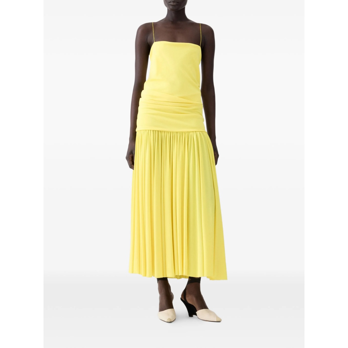cross-back gathered dress - Img 2