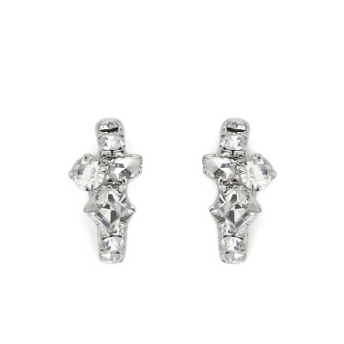 crystal-embellished huggie earrings - Img 5