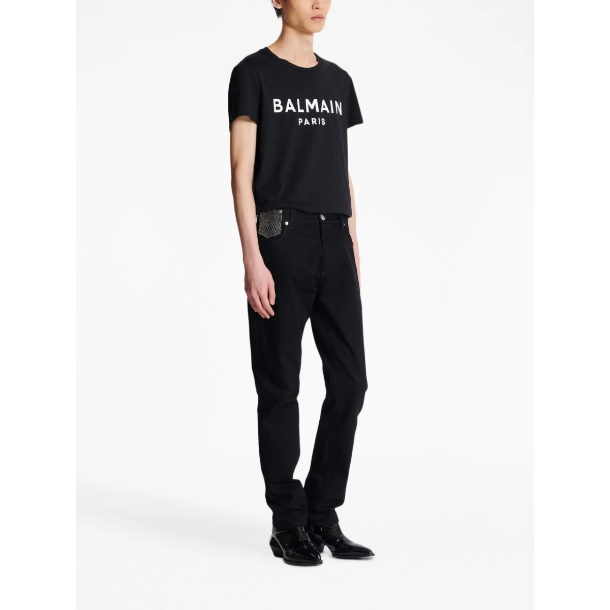 crystal-embellished straight-leg jeans - Img 3