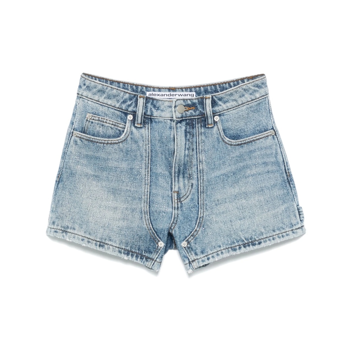 crystal-pattern high-waisted shorts