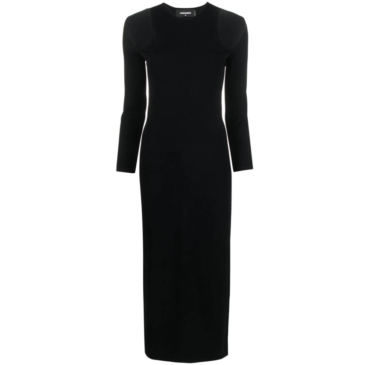 cut-out ribbed-knit midi dress