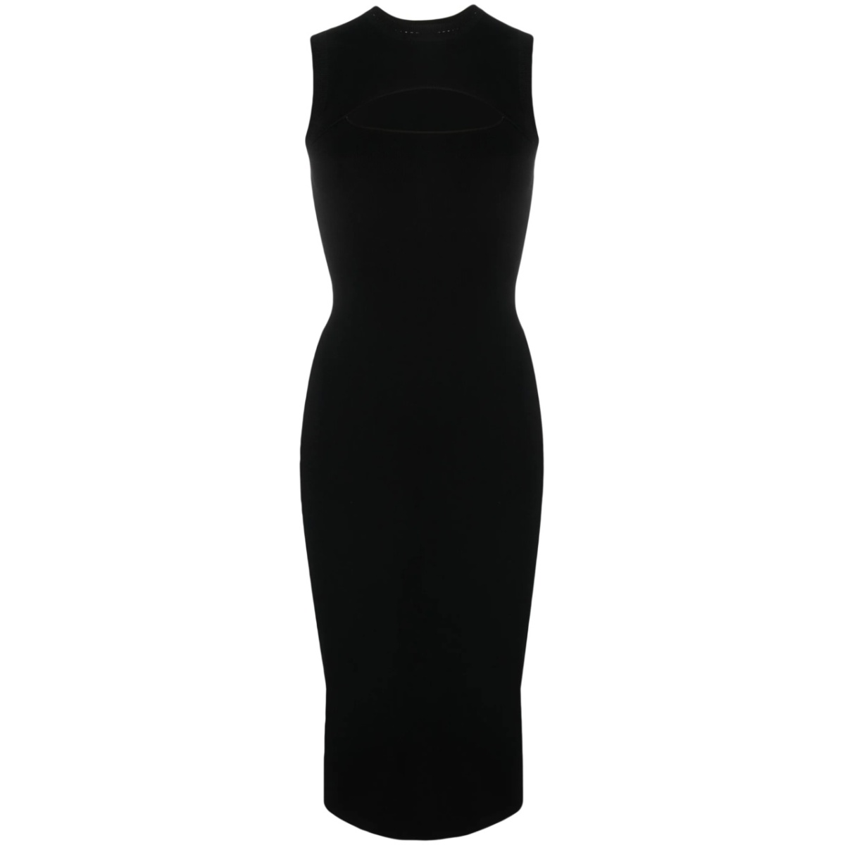 cut-out sleeveless midi dress