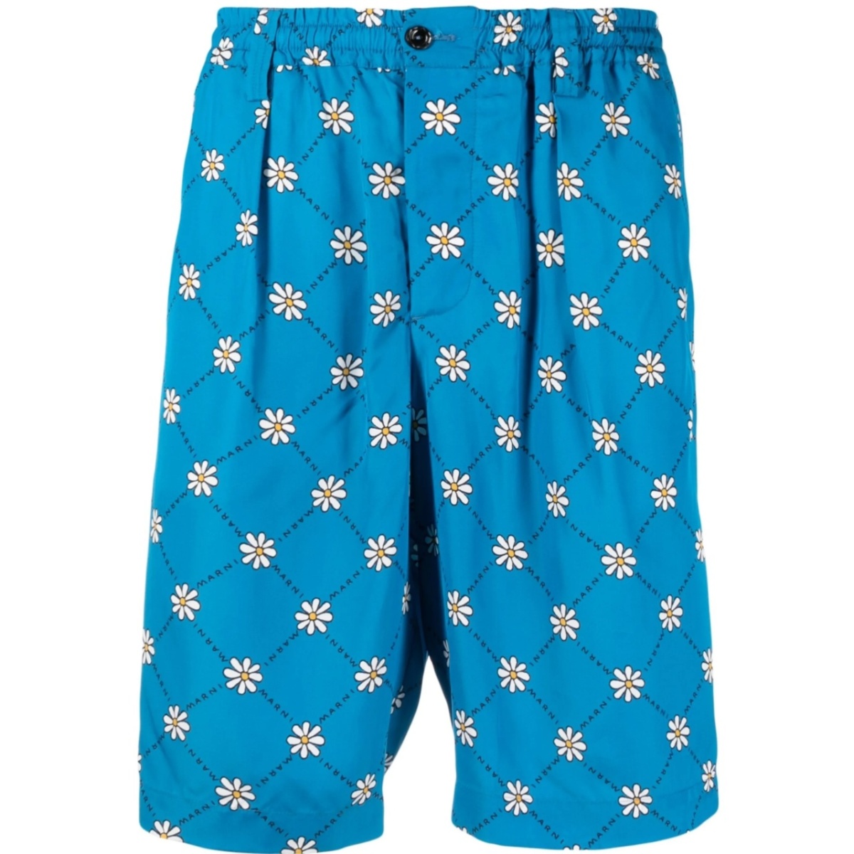 daisy-print track shorts