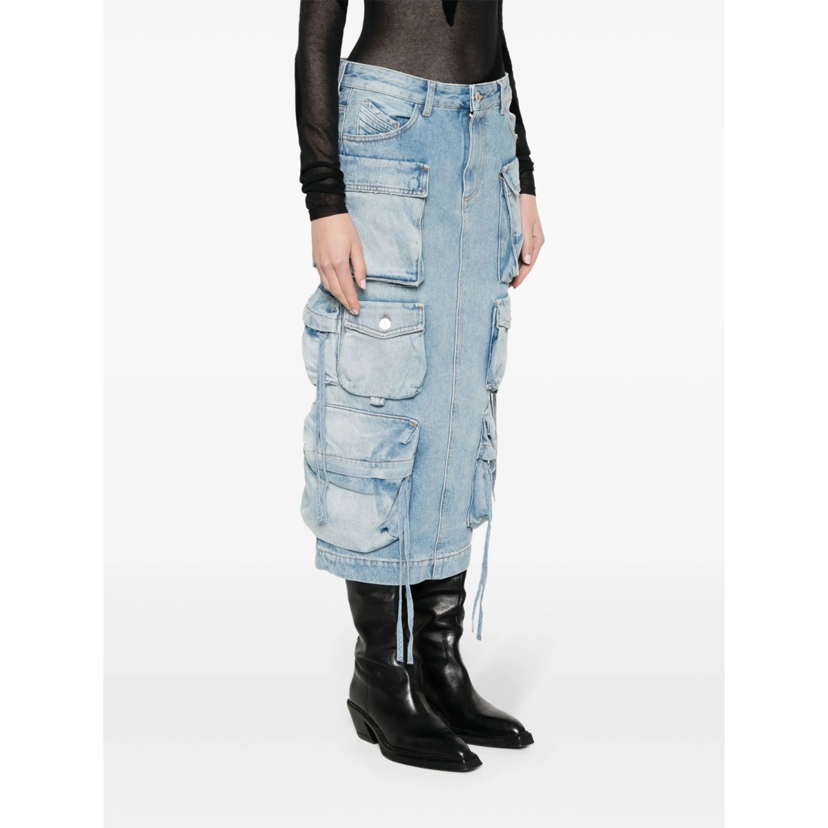 denim cargo skirt - Img 3