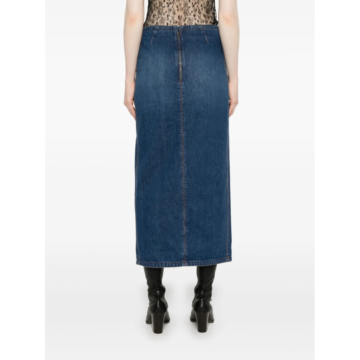 denim midi skirt - Img 4