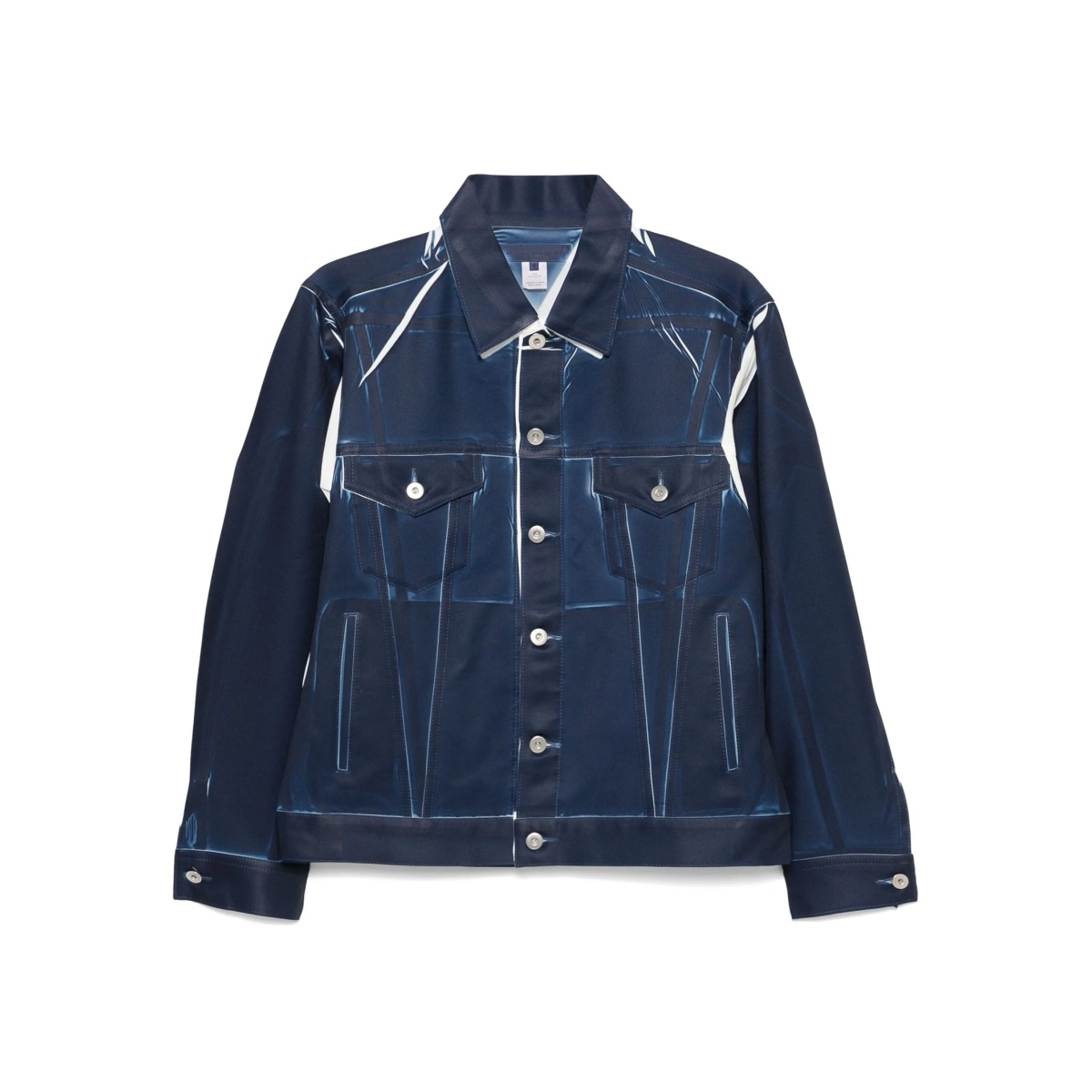 denim-print jacket