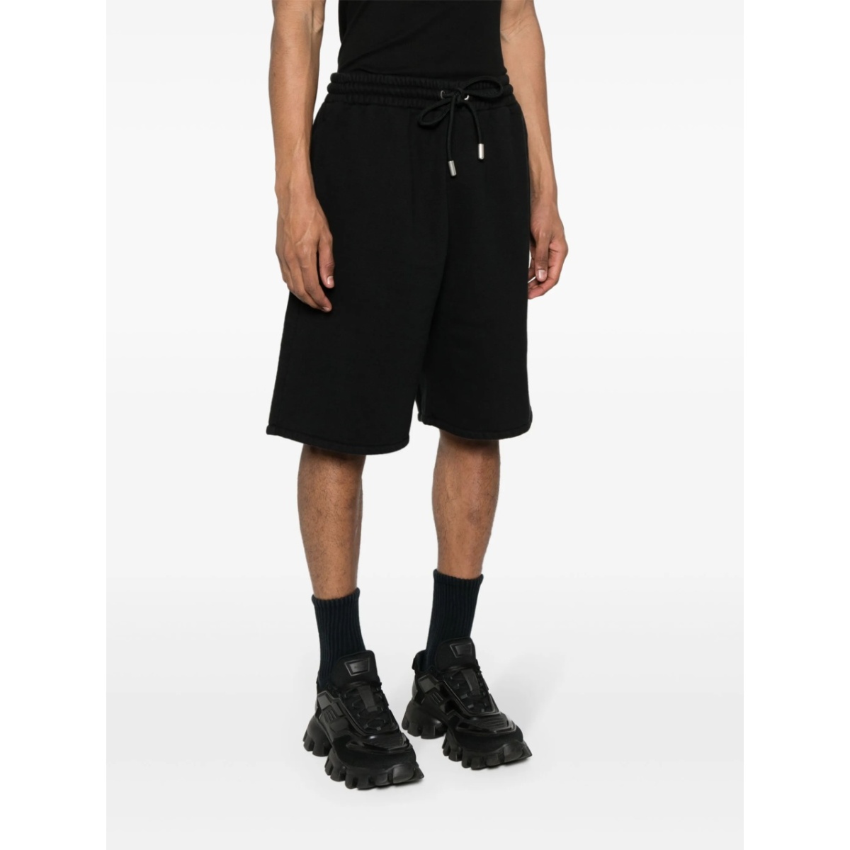 Diag-stripe cotton shorts - Img 4