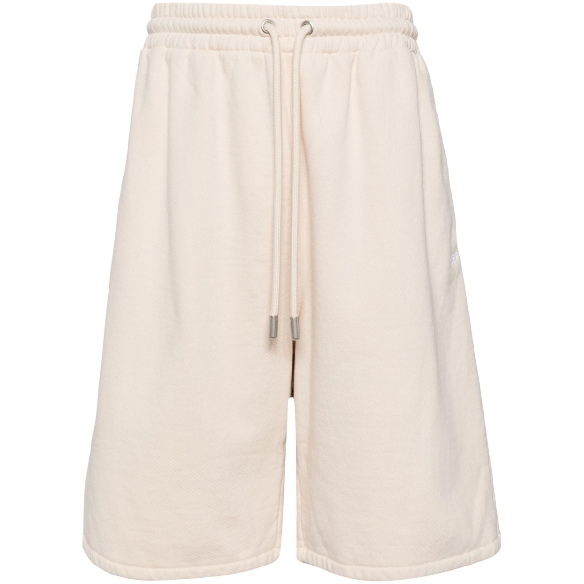 Diag-stripe cotton track shorts