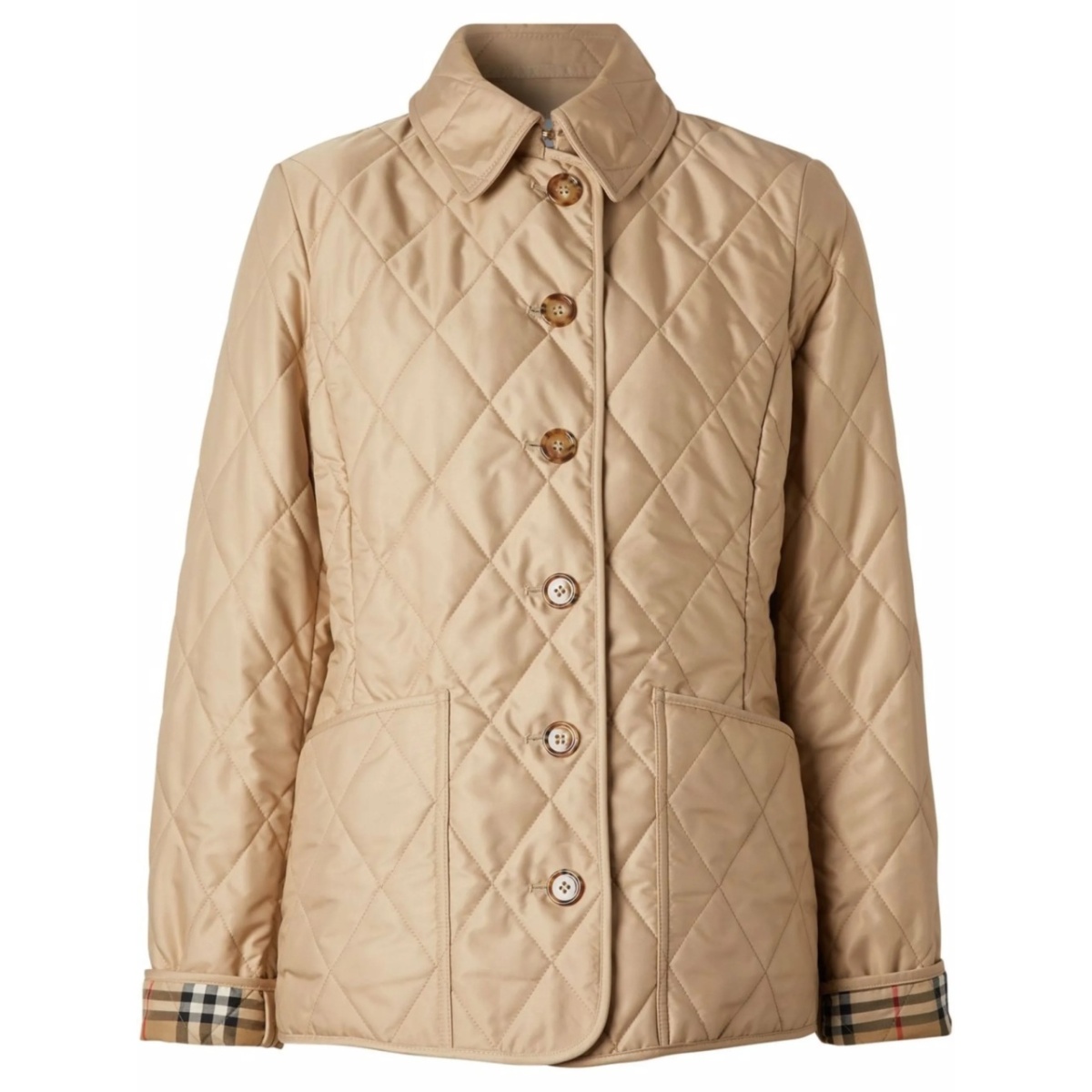 diamond-quilted jacket