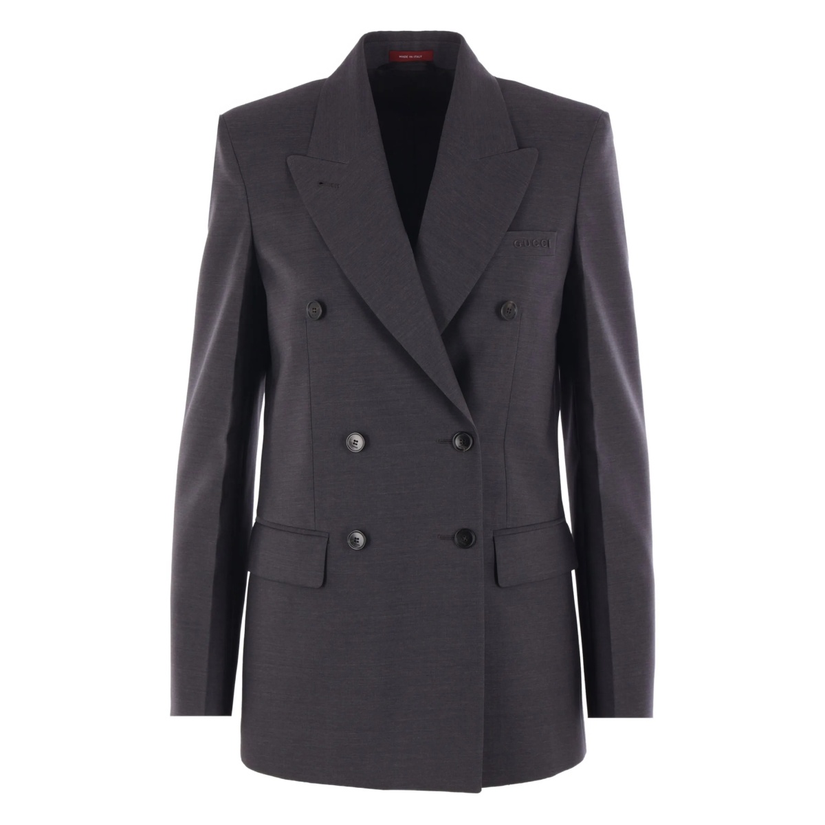 double-breasted wool blazer