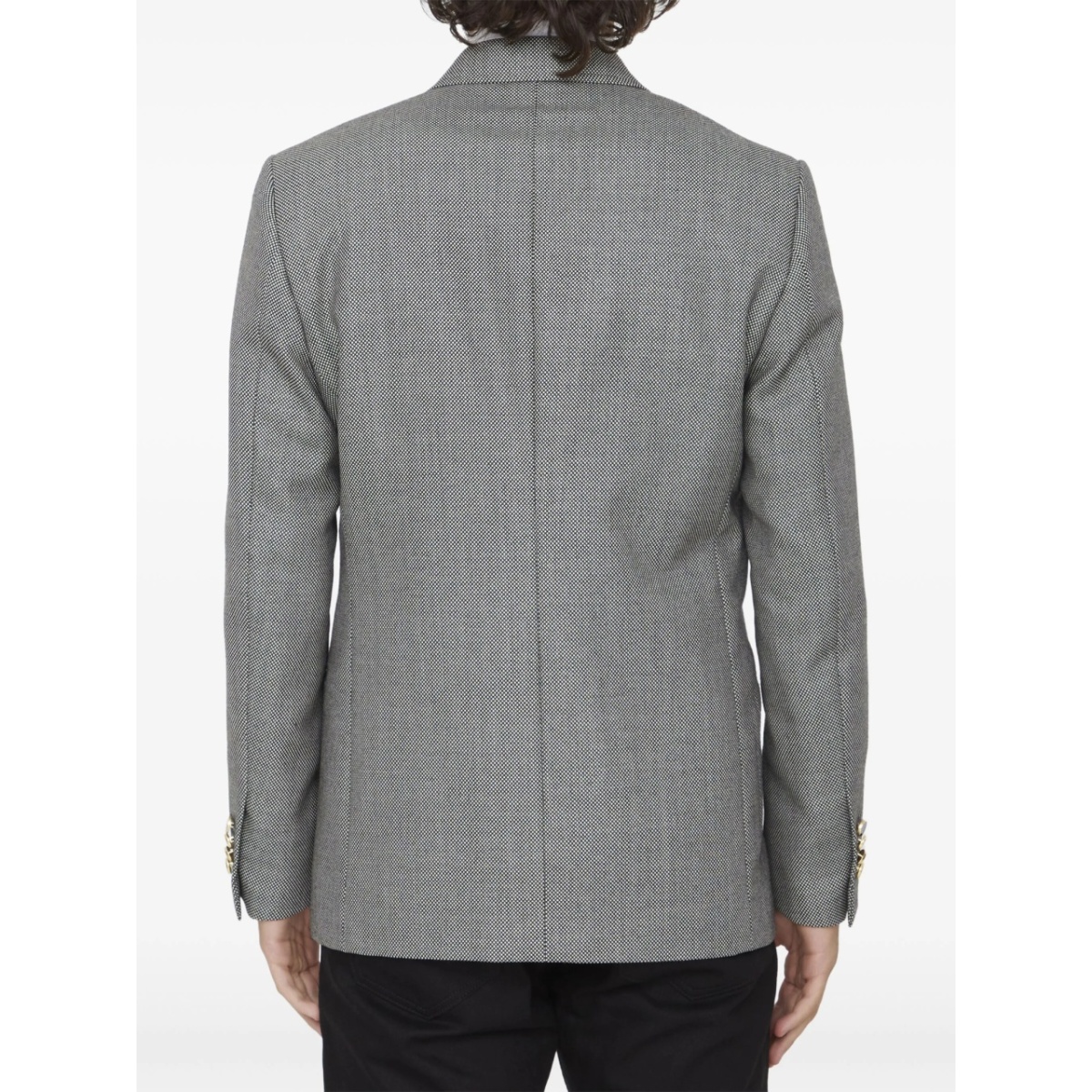 double-breasted wool jacket - Img 4