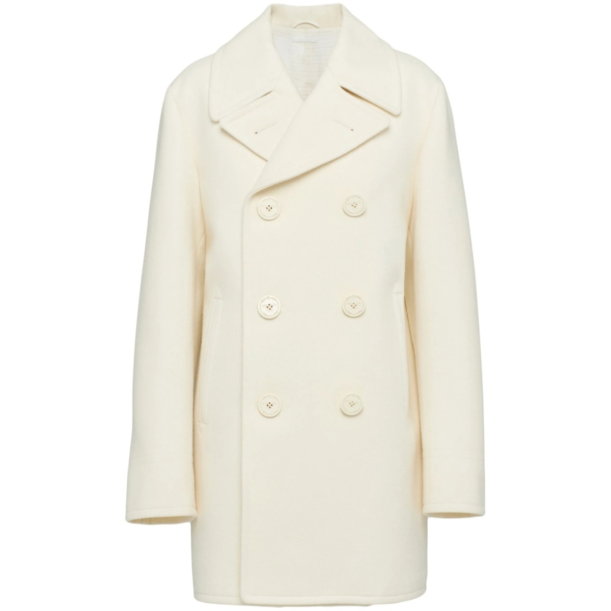double-breasted wool peacoat