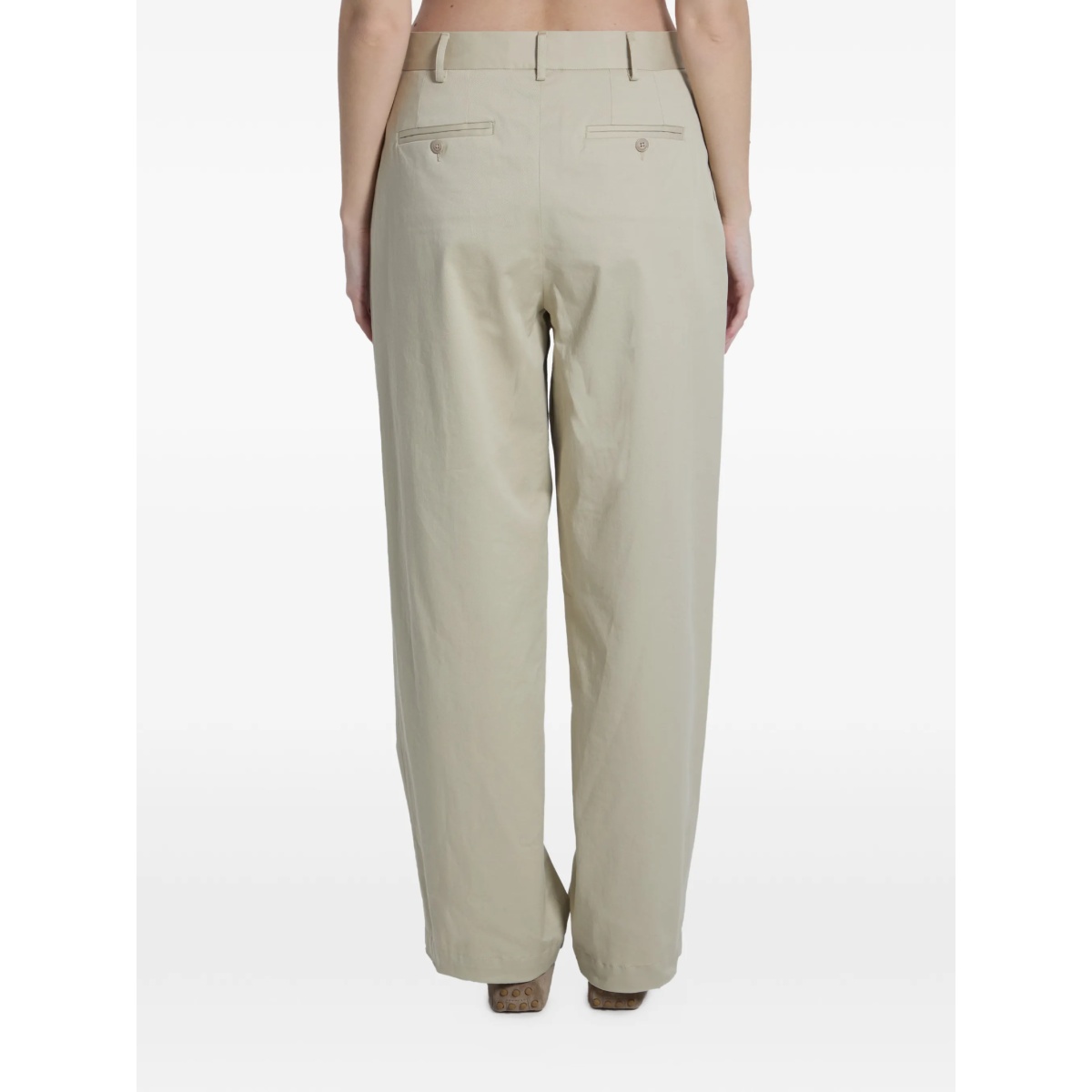 double-pleated linen trousers - Img 2