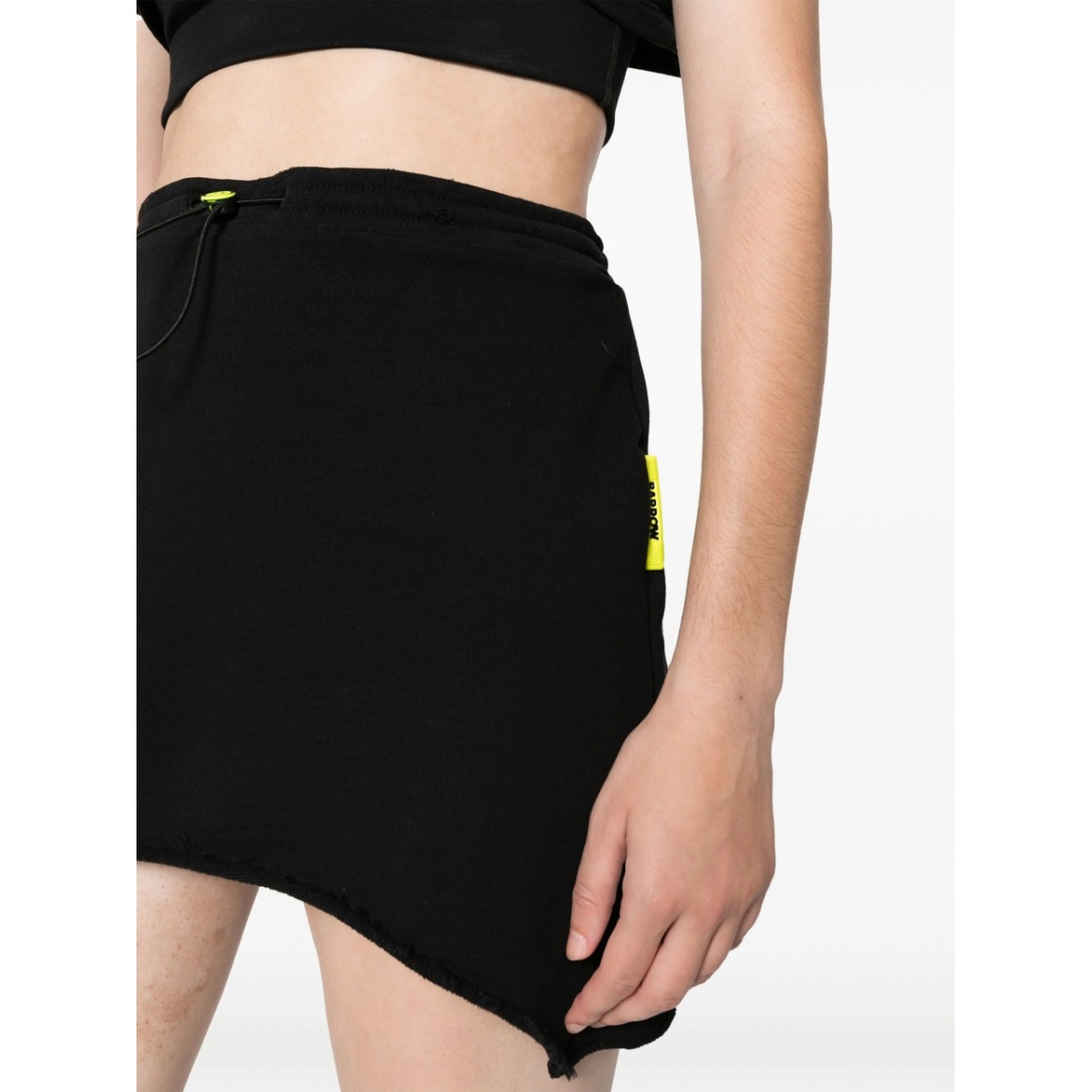 drawstring-fastening cotton miniskirt - Img 5