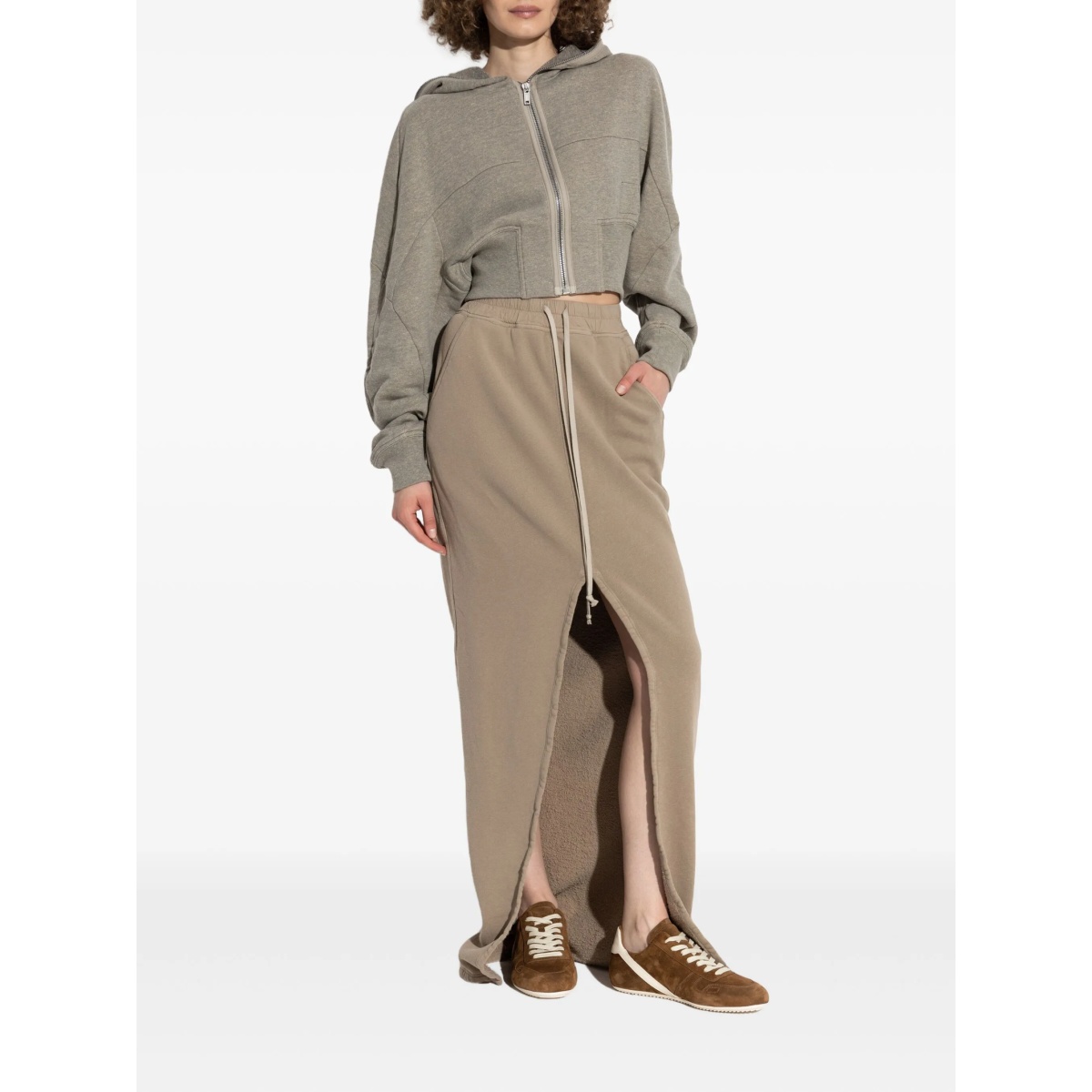 drawstring-waist cotton skirt - Img 2