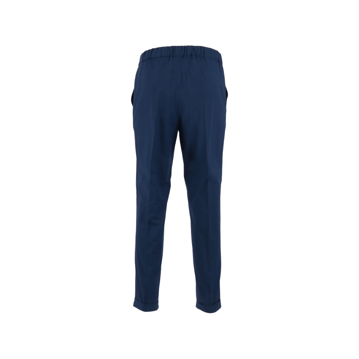 elasticated-waistband turn-up trousers - Img 2
